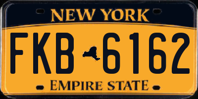 NY license plate FKB6162