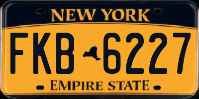 NY license plate FKB6227