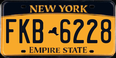 NY license plate FKB6228