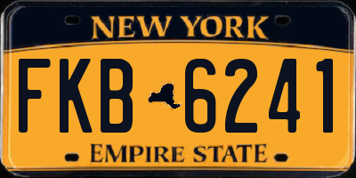NY license plate FKB6241