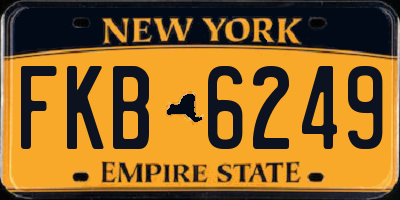 NY license plate FKB6249