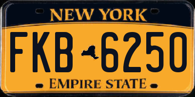 NY license plate FKB6250