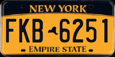 NY license plate FKB6251