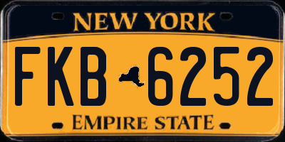 NY license plate FKB6252