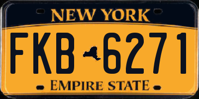 NY license plate FKB6271