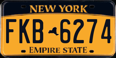 NY license plate FKB6274