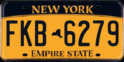 NY license plate FKB6279