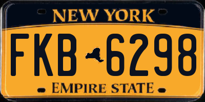 NY license plate FKB6298