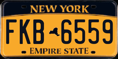 NY license plate FKB6559