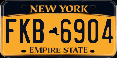 NY license plate FKB6904
