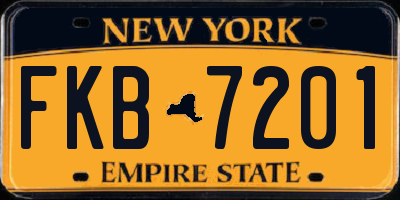 NY license plate FKB7201