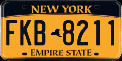 NY license plate FKB8211
