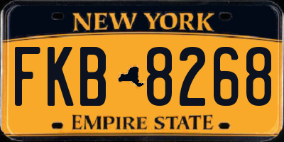 NY license plate FKB8268