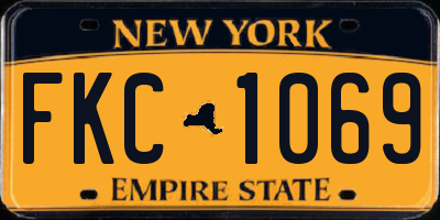 NY license plate FKC1069