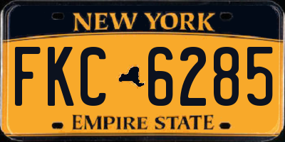 NY license plate FKC6285