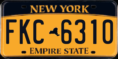 NY license plate FKC6310