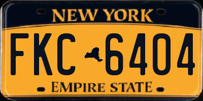 NY license plate FKC6404