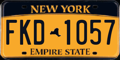 NY license plate FKD1057