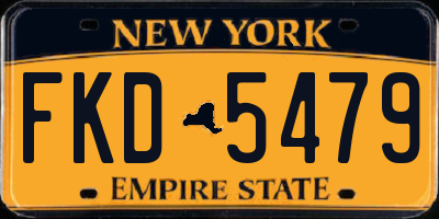 NY license plate FKD5479