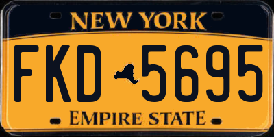 NY license plate FKD5695