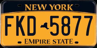 NY license plate FKD5877