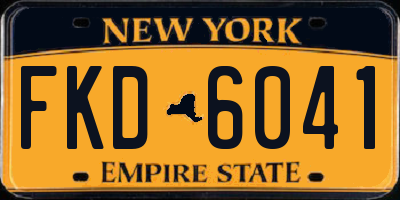 NY license plate FKD6041