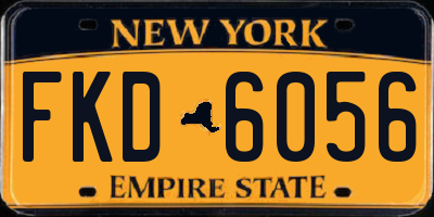 NY license plate FKD6056