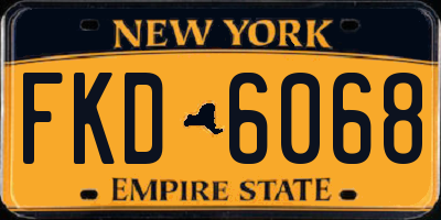 NY license plate FKD6068