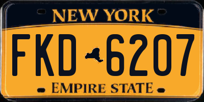 NY license plate FKD6207