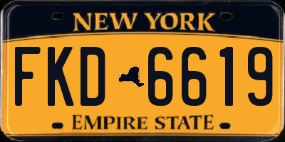 NY license plate FKD6619