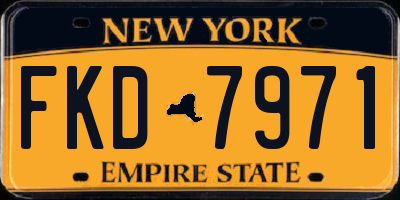 NY license plate FKD7971