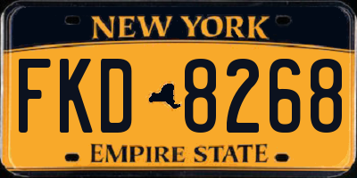 NY license plate FKD8268