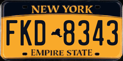 NY license plate FKD8343