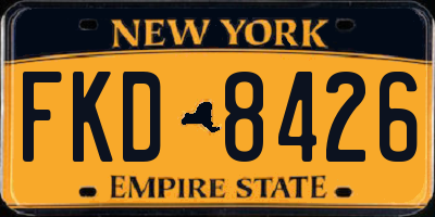 NY license plate FKD8426