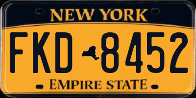 NY license plate FKD8452