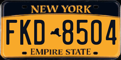 NY license plate FKD8504