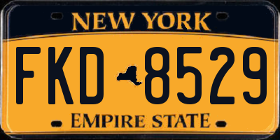 NY license plate FKD8529
