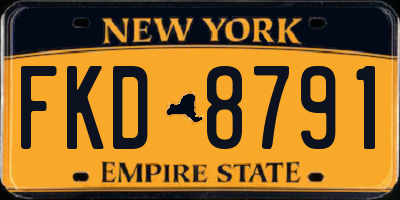 NY license plate FKD8791