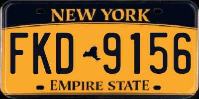 NY license plate FKD9156