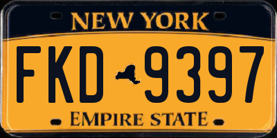 NY license plate FKD9397