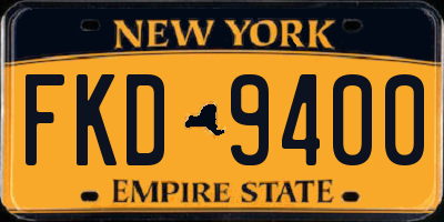 NY license plate FKD9400