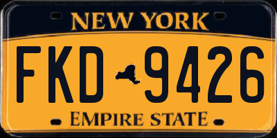NY license plate FKD9426