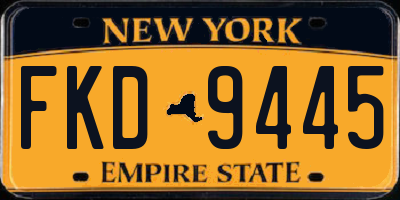 NY license plate FKD9445