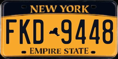 NY license plate FKD9448