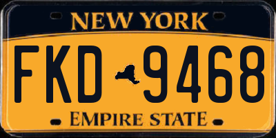 NY license plate FKD9468