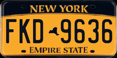 NY license plate FKD9636