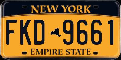 NY license plate FKD9661