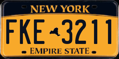 NY license plate FKE3211