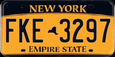 NY license plate FKE3297