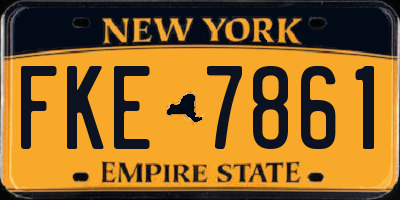 NY license plate FKE7861